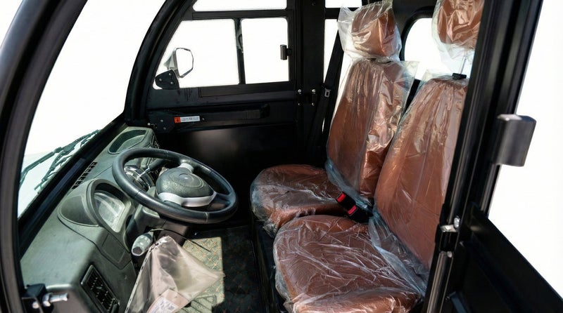 Crown 2 Air-Conditioned 2-Seater Electric Golf Cart with 170Ah AGM  Battery & Standard Tires | LSEV (White) - Image 4